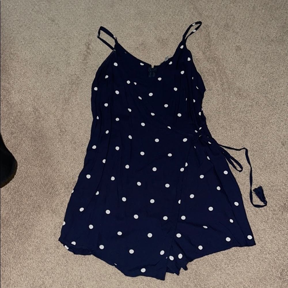 Poke a dot wrap romper